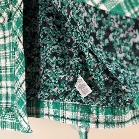 Cabi Sophia Library Green and White Plaid Jacket size medium - Picture 3 of 4